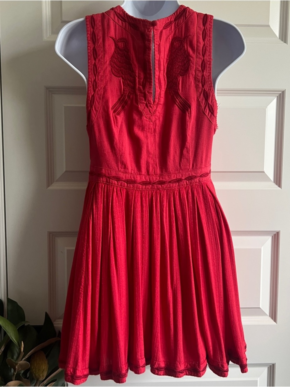 FREE PEOPLE Birds of a Feather Mini Dress or Tunic Sleeveless Size 4 See Note - Picture 3 of 9
